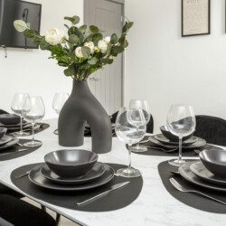 Stylish dining in a Serviced Apartment in Portsmouth UK